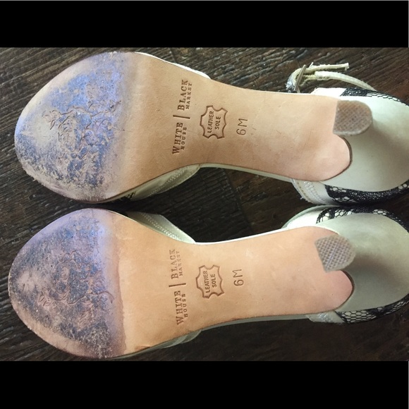 Size 6 Satin & Lace Heels - Picture 6 of 6